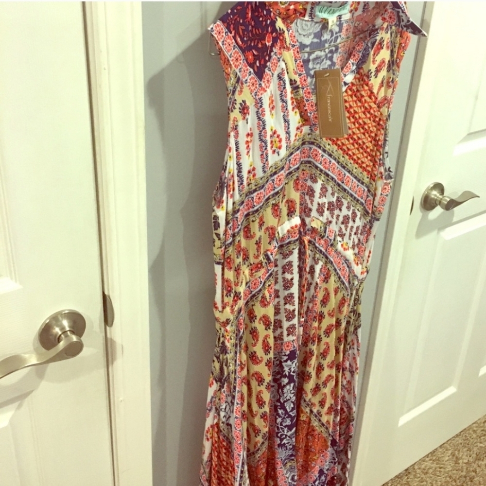 Francesca's Collections Asymmetrical Patchwork Dr… - image 2